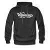 Wyoming Hoodie - Hand Lettered Unisex Wyoming Hooded Sweatshirt - charcoal gray