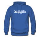Washington Hoodie - Hand Lettered Unisex Washington Hooded Sweatshirt - royal blue