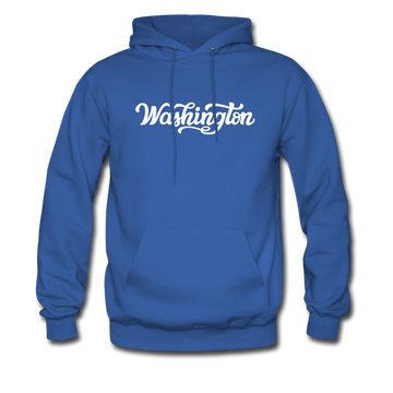 Washington Hoodie - Hand Lettered Unisex Washington Hooded Sweatshirt - royal blue