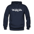 Washington Hoodie - Hand Lettered Unisex Washington Hooded Sweatshirt - navy