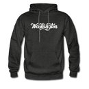 Washington Hoodie - Hand Lettered Unisex Washington Hooded Sweatshirt - charcoal gray