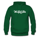 Washington Hoodie - Hand Lettered Unisex Washington Hooded Sweatshirt - forest green