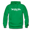 Washington Hoodie - Hand Lettered Unisex Washington Hooded Sweatshirt - kelly green