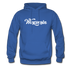 Wisconsin Hoodie - Hand Lettered Unisex Wisconsin Hooded Sweatshirt - royal blue