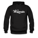 Wisconsin Hoodie - Hand Lettered Unisex Wisconsin Hooded Sweatshirt - black