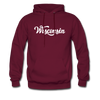 Wisconsin Hoodie - Hand Lettered Unisex Wisconsin Hooded Sweatshirt - burgundy