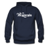 Wisconsin Hoodie - Hand Lettered Unisex Wisconsin Hooded Sweatshirt - navy