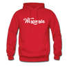 Wisconsin Hoodie - Hand Lettered Unisex Wisconsin Hooded Sweatshirt - red