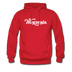 Wisconsin Hoodie - Hand Lettered Unisex Wisconsin Hooded Sweatshirt - red