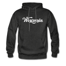 Wisconsin Hoodie - Hand Lettered Unisex Wisconsin Hooded Sweatshirt - charcoal gray