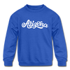 Arizona Youth Sweatshirt - Hand Lettered Youth Arizona Crewneck Sweatshirt - royal blue
