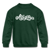Arizona Youth Sweatshirt - Hand Lettered Youth Arizona Crewneck Sweatshirt - forest green