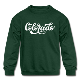 Colorado Youth Sweatshirt - Hand Lettered Youth Colorado Crewneck Sweatshirt