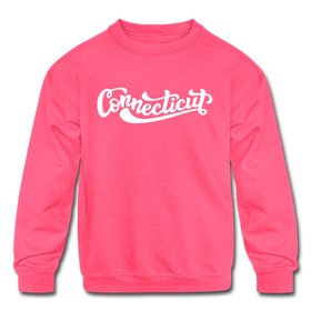 Connecticut Youth Sweatshirt - Hand Lettered Youth Connecticut Crewneck Sweatshirt
