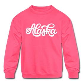 Alaska Youth Sweatshirt - Hand Lettered Youth Alaska Crewneck Sweatshirt