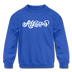 Arkansas Youth Sweatshirt - Hand Lettered Youth Arkansas Crewneck Sweatshirt - royal blue