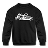 Alabama Youth Sweatshirt - Hand Lettered Youth Alabama Crewneck Sweatshirt - black