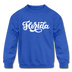 Florida Youth Sweatshirt - Hand Lettered Youth Florida Crewneck Sweatshirt - royal blue