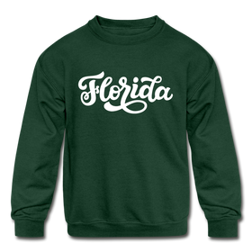 Florida Youth Sweatshirt - Hand Lettered Youth Florida Crewneck Sweatshirt