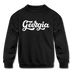 Georgia Youth Sweatshirt - Hand Lettered Youth Georgia Crewneck Sweatshirt - black