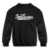 Indiana Youth Sweatshirt - Hand Lettered Youth Indiana Crewneck Sweatshirt - black