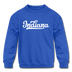 Indiana Youth Sweatshirt - Hand Lettered Youth Indiana Crewneck Sweatshirt - royal blue