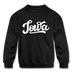 Iowa Youth Sweatshirt - Hand Lettered Youth Iowa Crewneck Sweatshirt - black