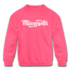 Minnesota Youth Sweatshirt - Hand Lettered Youth Minnesota Crewneck Sweatshirt