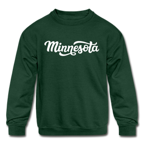 Minnesota Youth Sweatshirt - Hand Lettered Youth Minnesota Crewneck Sweatshirt