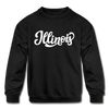 Illinois Youth Sweatshirt - Hand Lettered Youth Illinois Crewneck Sweatshirt