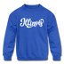 Illinois Youth Sweatshirt - Hand Lettered Youth Illinois Crewneck Sweatshirt - royal blue
