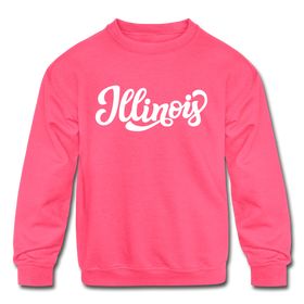 Illinois Youth Sweatshirt - Hand Lettered Youth Illinois Crewneck Sweatshirt