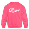 Illinois Youth Sweatshirt - Hand Lettered Youth Illinois Crewneck Sweatshirt