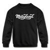 Maryland Youth Sweatshirt - Hand Lettered Youth Maryland Crewneck Sweatshirt
