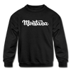 Montana Youth Sweatshirt - Hand Lettered Youth Montana Crewneck Sweatshirt