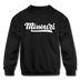 Missouri Youth Sweatshirt - Hand Lettered Youth Missouri Crewneck Sweatshirt - black