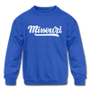 Missouri Youth Sweatshirt - Hand Lettered Youth Missouri Crewneck Sweatshirt
