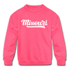 Missouri Youth Sweatshirt - Hand Lettered Youth Missouri Crewneck Sweatshirt