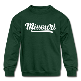 Missouri Youth Sweatshirt - Hand Lettered Youth Missouri Crewneck Sweatshirt
