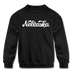 Nebraska Youth Sweatshirt - Hand Lettered Youth Nebraska Crewneck Sweatshirt - black