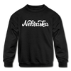 Nebraska Youth Sweatshirt - Hand Lettered Youth Nebraska Crewneck Sweatshirt