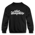 New Hampshire Youth Sweatshirt - Hand Lettered Youth New Hampshire Crewneck Sweatshirt - black