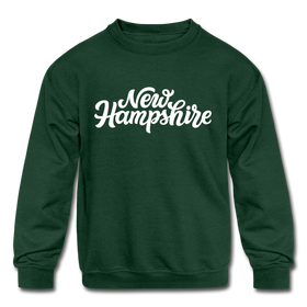 New Hampshire Youth Sweatshirt - Hand Lettered Youth New Hampshire Crewneck Sweatshirt