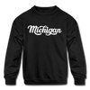 Michigan Youth Sweatshirt - Hand Lettered Youth Michigan Crewneck Sweatshirt