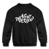 New Mexico Youth Sweatshirt - Hand Lettered Youth New Mexico Crewneck Sweatshirt - black