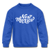 New Mexico Youth Sweatshirt - Hand Lettered Youth New Mexico Crewneck Sweatshirt - royal blue