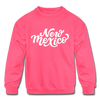 New Mexico Youth Sweatshirt - Hand Lettered Youth New Mexico Crewneck Sweatshirt