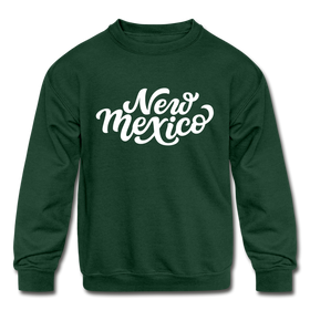 New Mexico Youth Sweatshirt - Hand Lettered Youth New Mexico Crewneck Sweatshirt