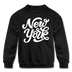 New York Youth Sweatshirt - Hand Lettered Youth New York Crewneck Sweatshirt - black