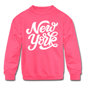 New York Youth Sweatshirt - Hand Lettered Youth New York Crewneck Sweatshirt